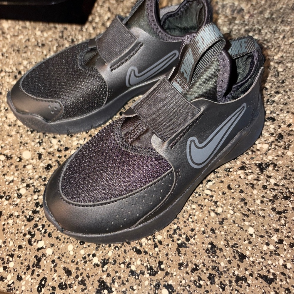Nike Black and Gray Slip-On Shoes